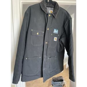 Carhartt Chore Coat Blanket Lined Jacket Men's Size Regular 46 R CO1 BLK Vintage